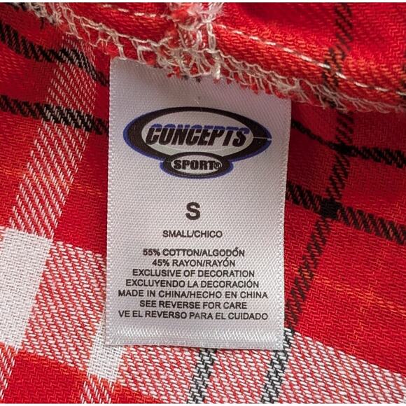 NEW Ohio State Buckeyes Concepts Sport Lightweight Flannel Plaid Hoodie Small - Picture 10 of 11